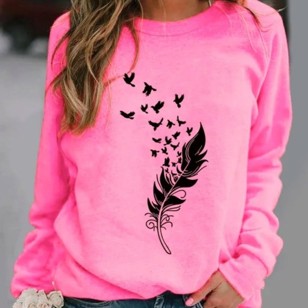 🎉 H🌺ST PICK 🎉 Pink Sweatshirt Tribal Design